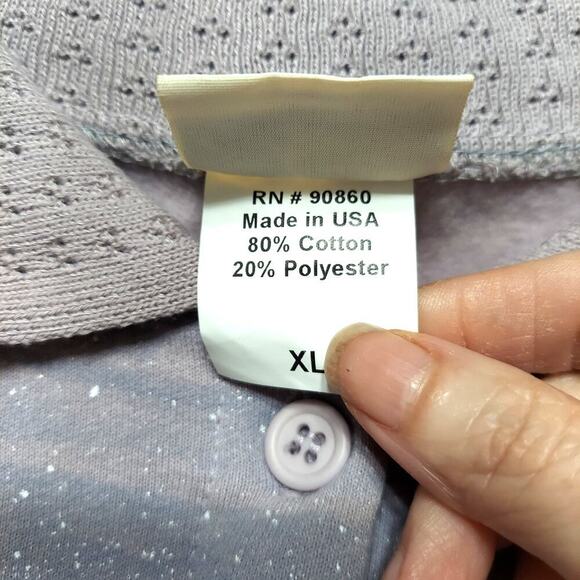 Artisans Sunschein Designs Vintage Lavender Lighthouse Wearable Art Shacket - Picture 10 of 11